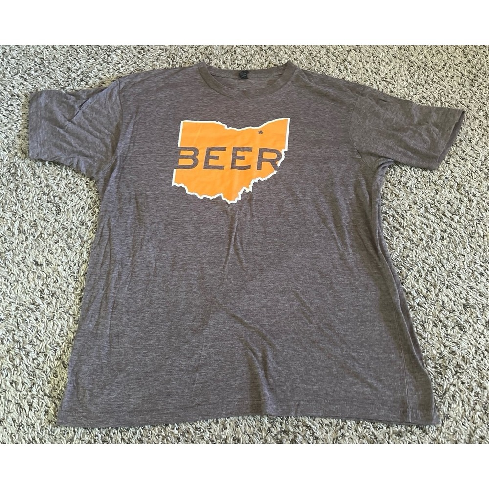 Market Garden Brewing Tshirt - Cleveland, Ohio - Mens Size XL - Brown and Orange